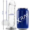 X RAY - HARNAIS + BITE TRANSPARENT AVEC BILLES 15.5 CM -O- 3.5 CM