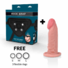 ROCKARMY - HARNAIS + GODE RÉALISTE TIGRE DOUBLE DENSITÉ 14 CM -O- 4.46 CM